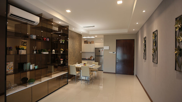 Rivervale Condominium Type D: Dining & kitchen area